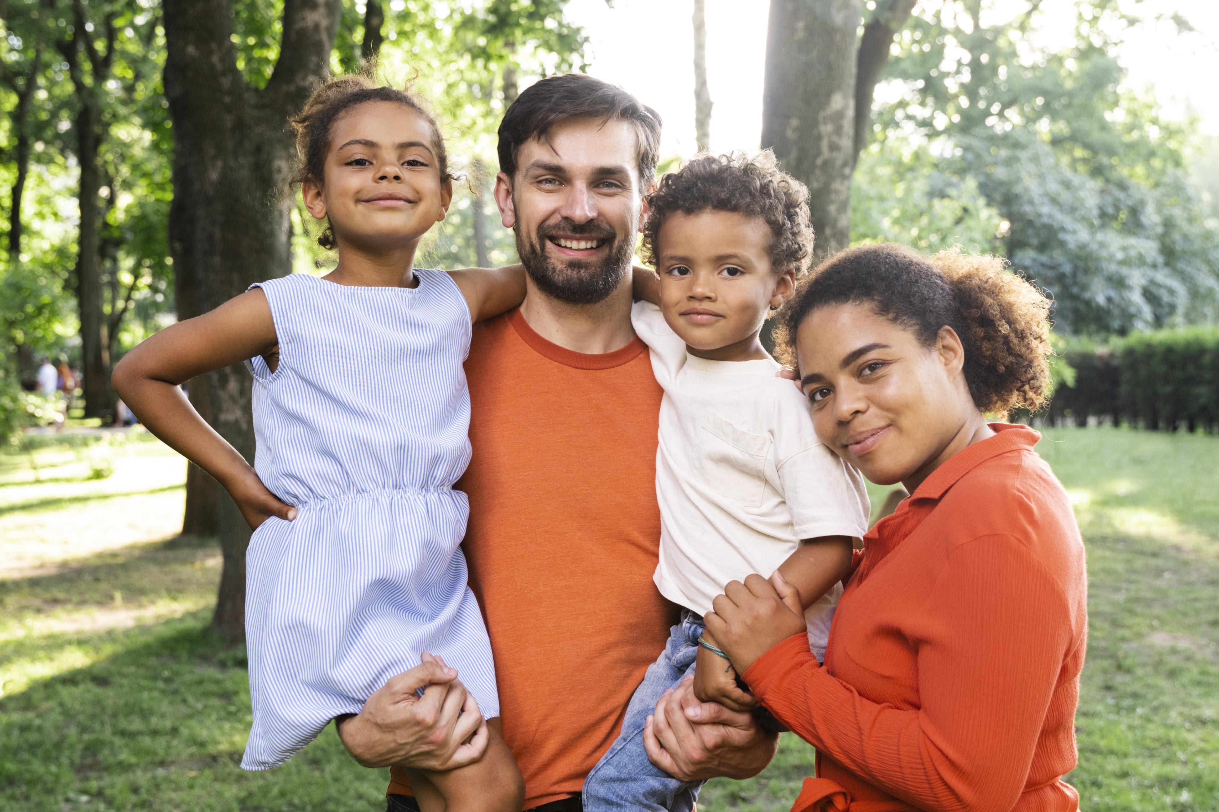 family spending time together outdoors park 1